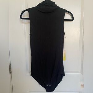 SummerSalt Black Sleeveless Mock Neck Bodysuit | Size XL